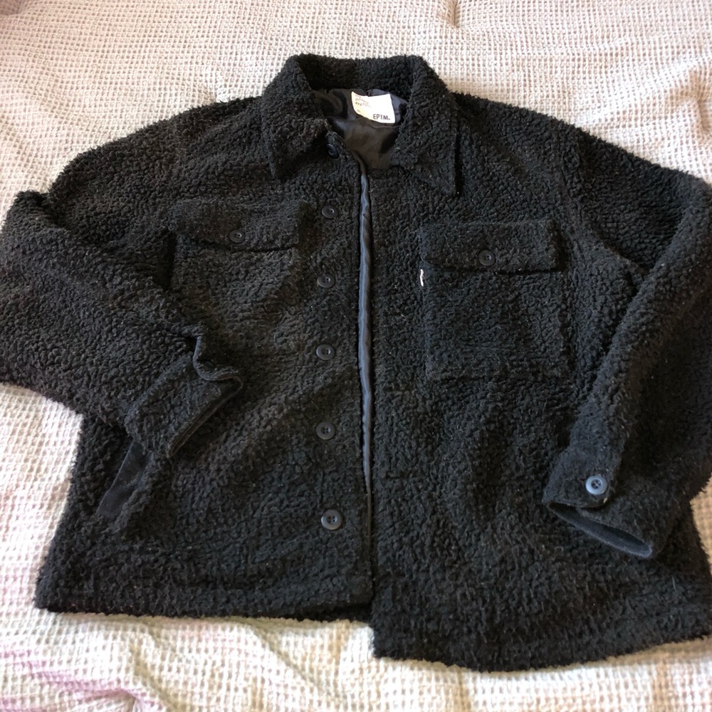 Black Fleece Coat